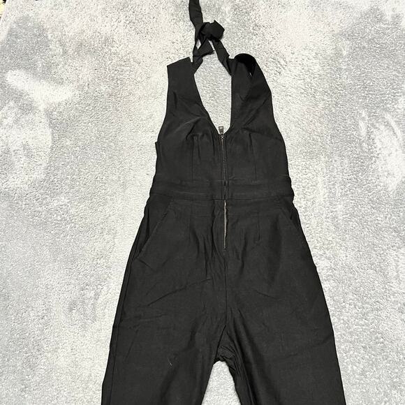 Rivet Utility Heart Throb Jumpsuit  Womens  Small Black Overalls - Picture 4 of 10